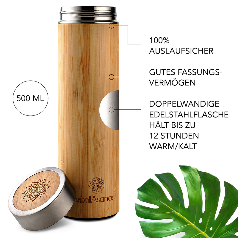 Bambus Thermoflasche 500ml