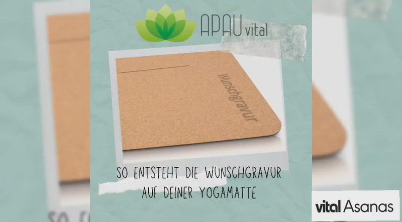 Kork Yogamatte mit Wunschgravur